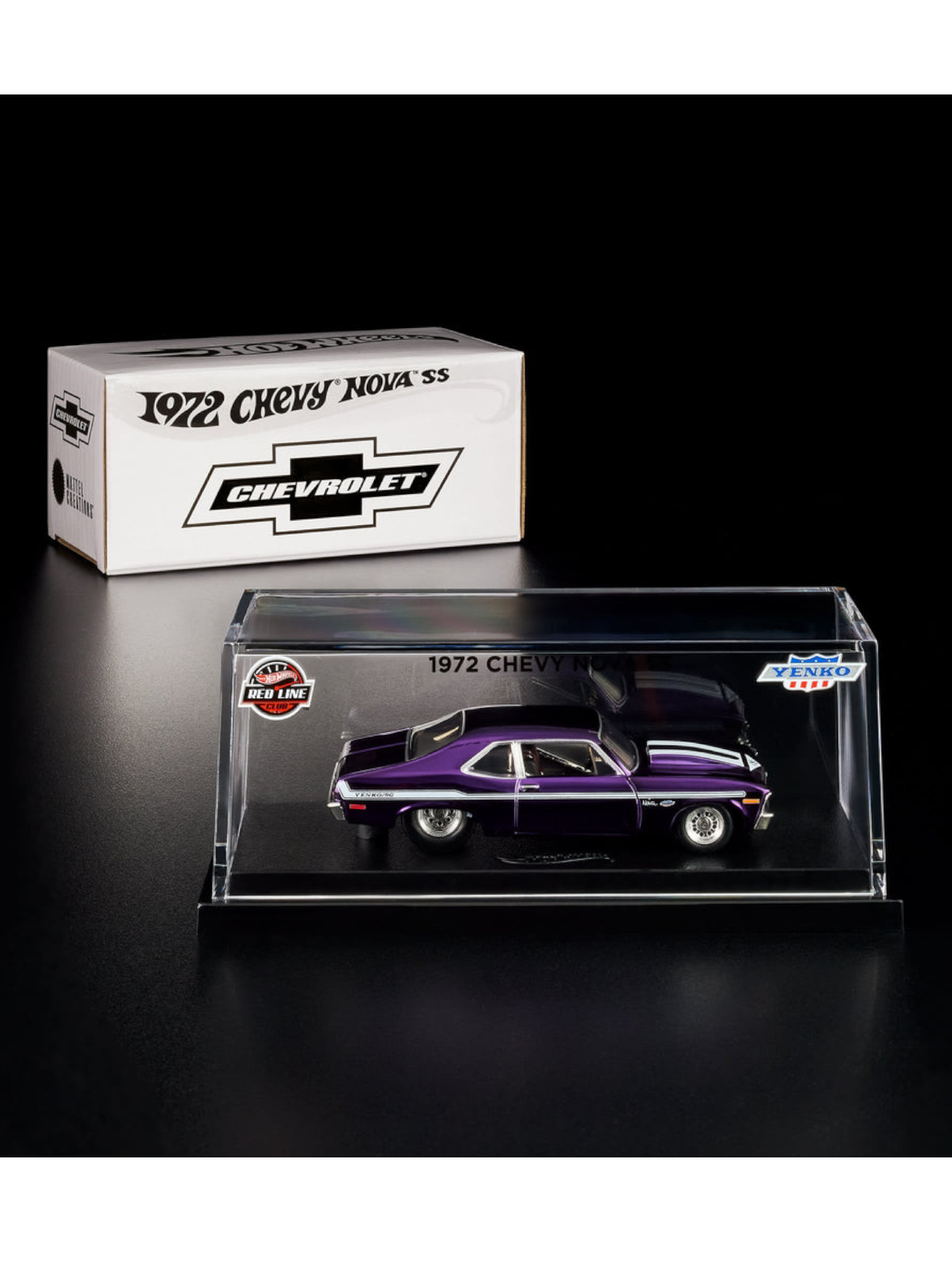 HotWheels 1972 Chevy Nova SS RLC 1:64 Scale (With Acrylic Case