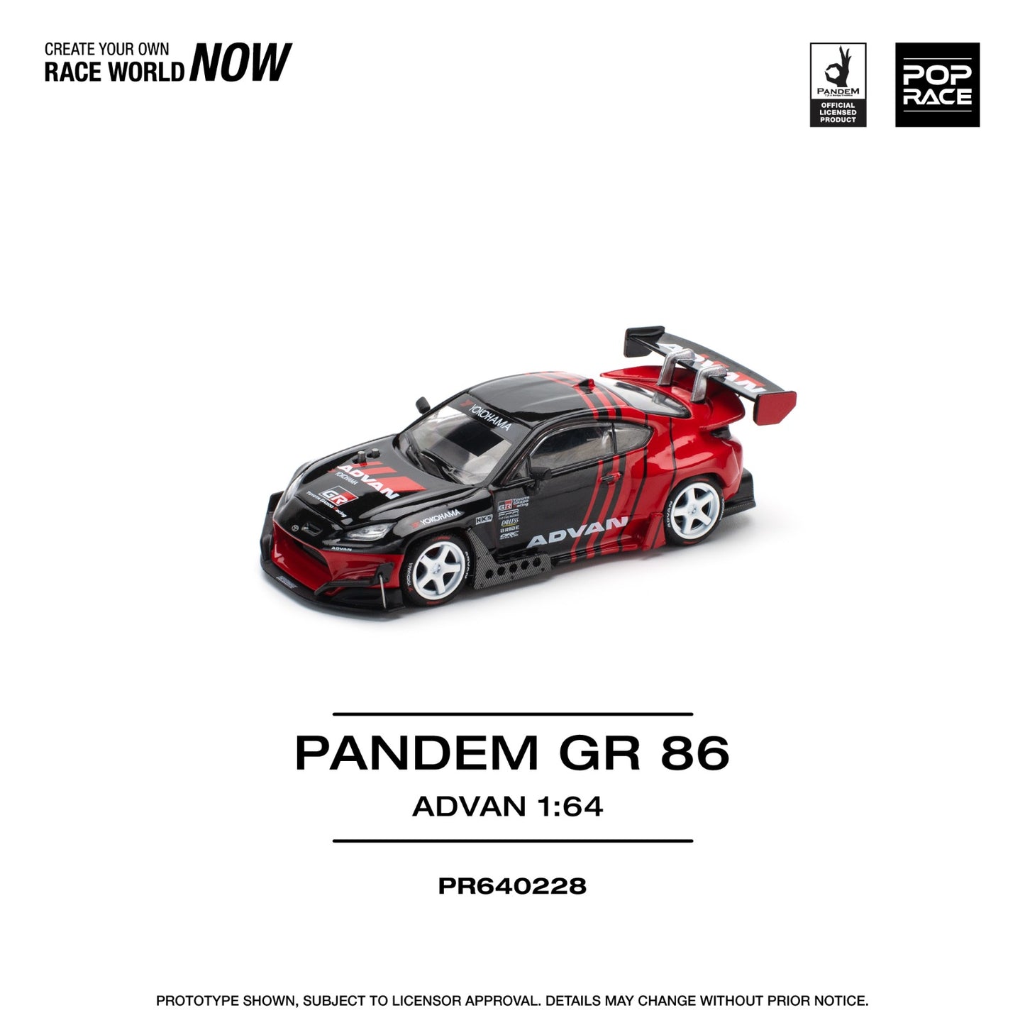 Pop race pr64-228 pandem gr 86 1:64 Scale