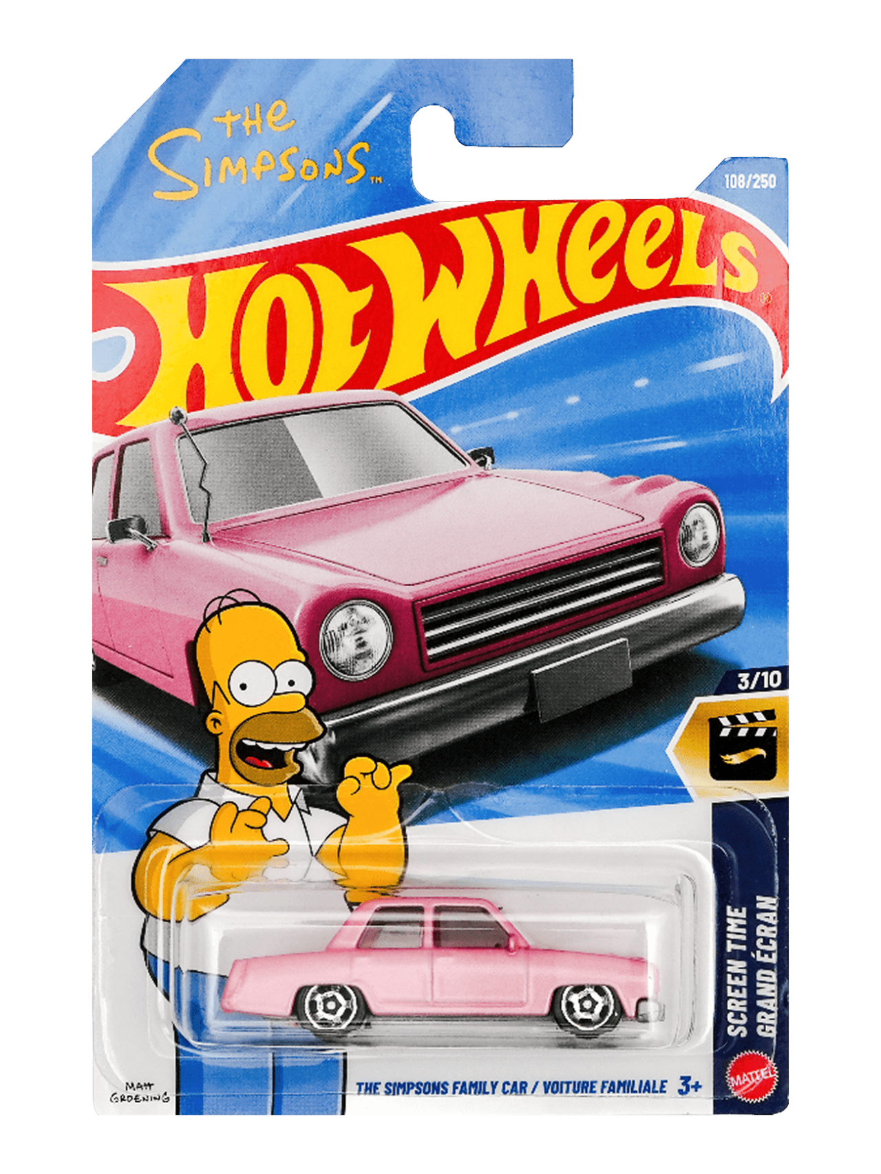 HotWheels The Simpons Family Car/Voiture Familiale Imported Mainline 1:64 Scale