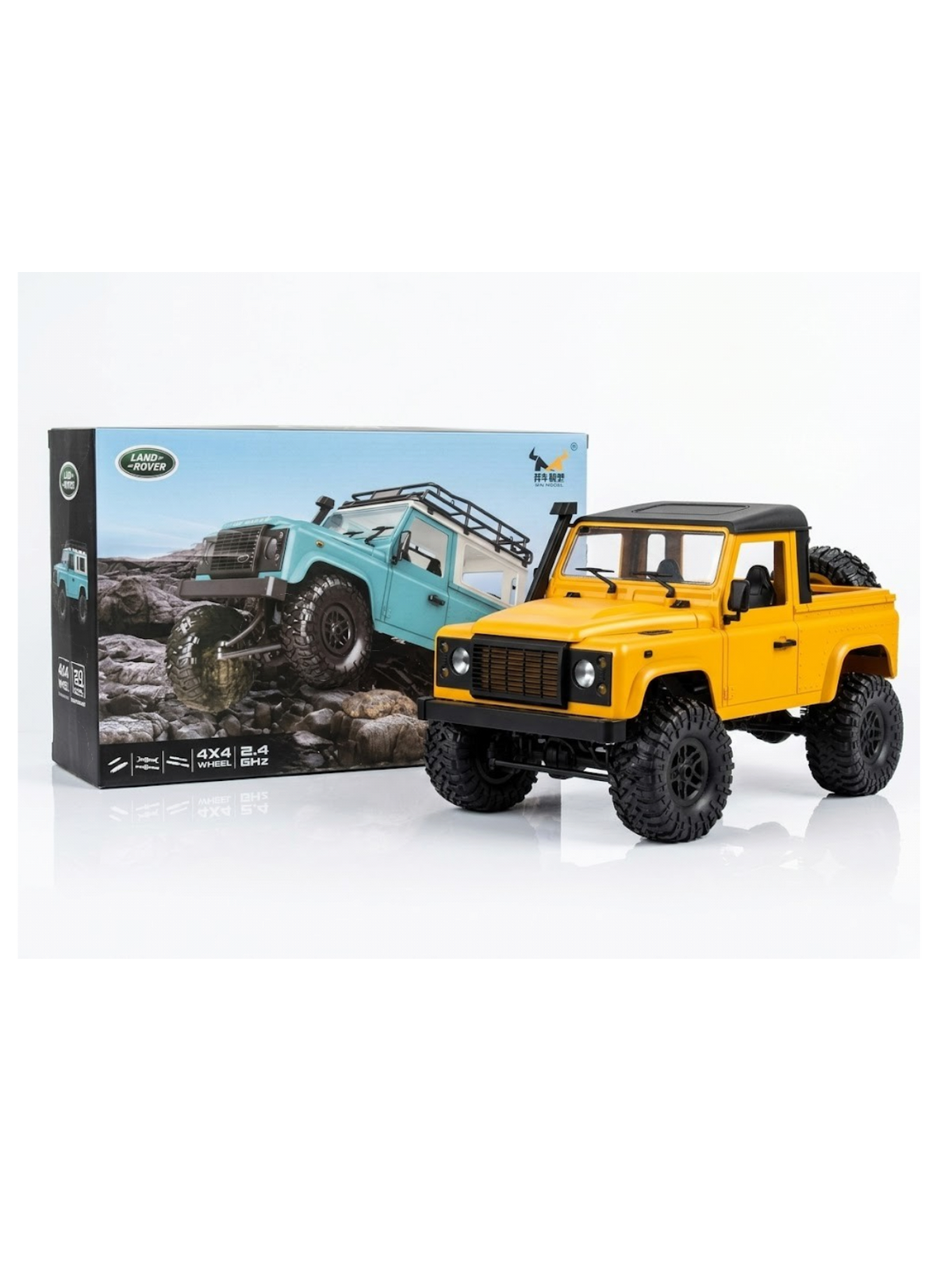 No.MN-91 Land Rover Defender 90 RC Remote Control Truck, Four Wheels Drive Soft Suspension 2.4Ghz Radio LED Light 1:12 Scale