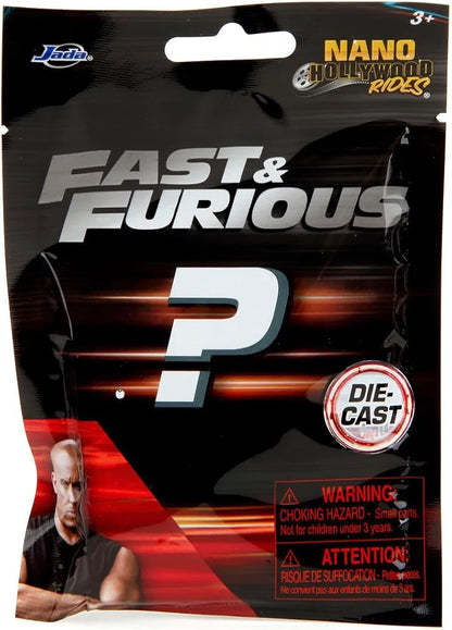 Jada Toys Fast & Furious Blind Pack Nano Cars - Mystery Blind Pack - 1pcs only - random assortment