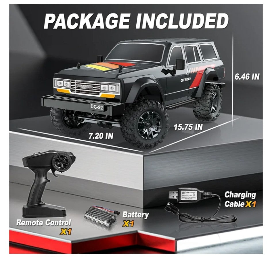SHAMOGUI DG92 1/12 Scale 4WD Ready-to-Run Off-Road Climbing Truck with LED Lights Speed 20KM/H No.DG-92
