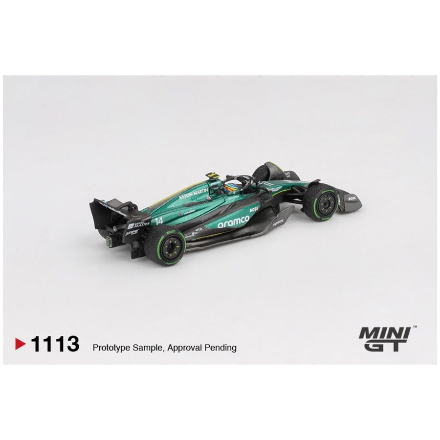 Mini GT Aston Martin AMR24 #14 2024 F1 Canadian GP Fernando Alonso (No.1113) 1:64 Scale