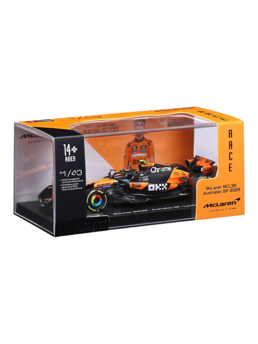 Bburago 2025  Formula 1 ( f1 ) mclaren mcl39 Australian gp lando Norris 1:43 Scale 18- 38248N