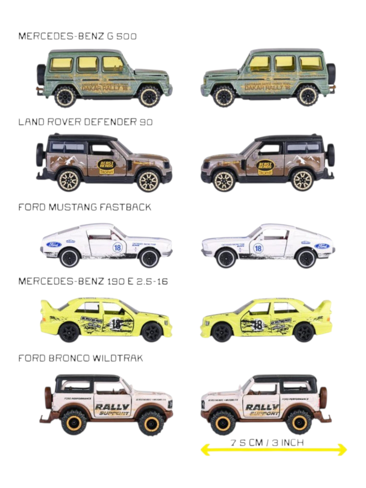 Majorette cast heads premium 5 car castheads special paint opening parts suspension 1:64 Scale 8504105002