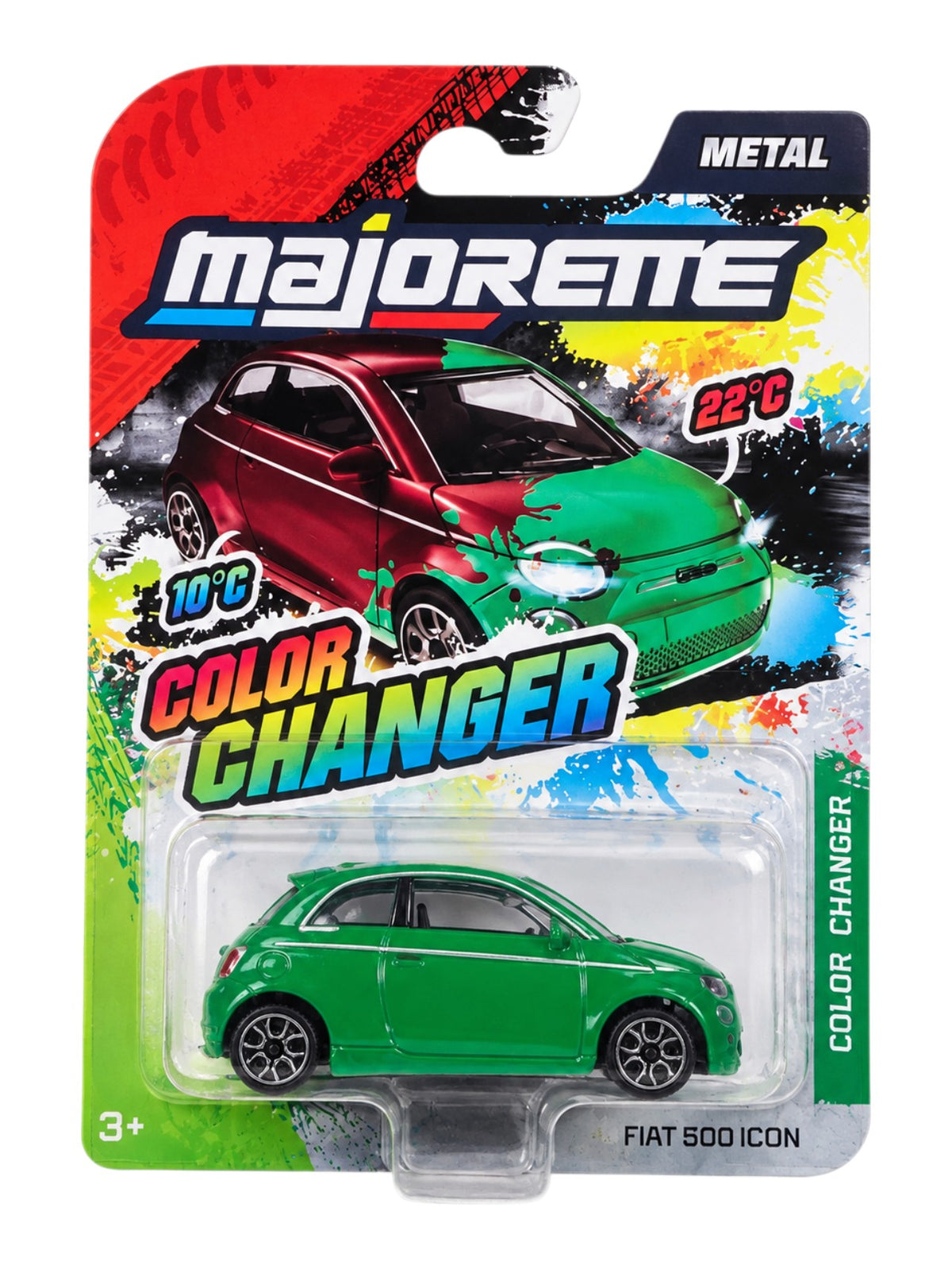 Majorette Color Changer Fiat 500 Icon Die-Cast Metal Car | 1:64 Scale