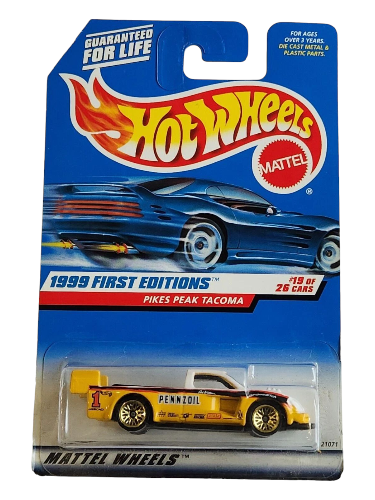HotWheels 1999 First Editions Pikes Peak Tacoma Imported Mainline 1:64 Scale