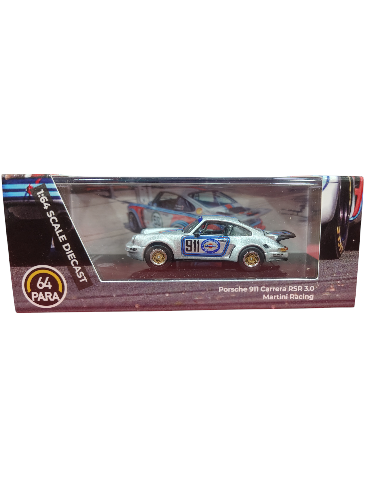 PARA64 Porsche 911 Carrera RSR 3.0 Martini Racing 1975 1:64 Scale-Premium Diecast Collector Model