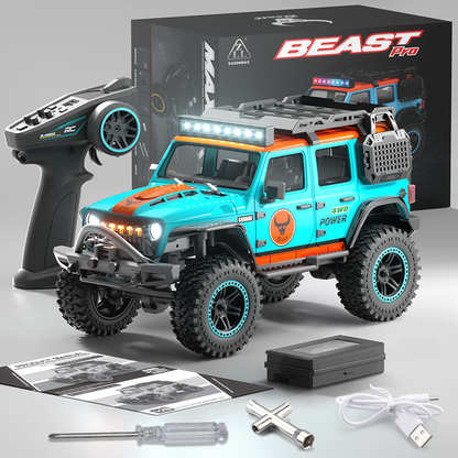 Beast Pro RC Off-Road SUV 2.4GHz Wireless Remote Control Realistic LED Headlight High' Grip Of Road Wheels 1:20 Scale 7.4V Battery ( SG206RO )