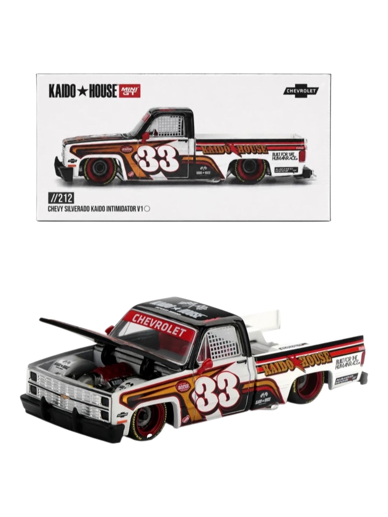 Mini GT Kaido House #212: Chevrolet Silverado Kaido Intimidator V1 1:64 Scale