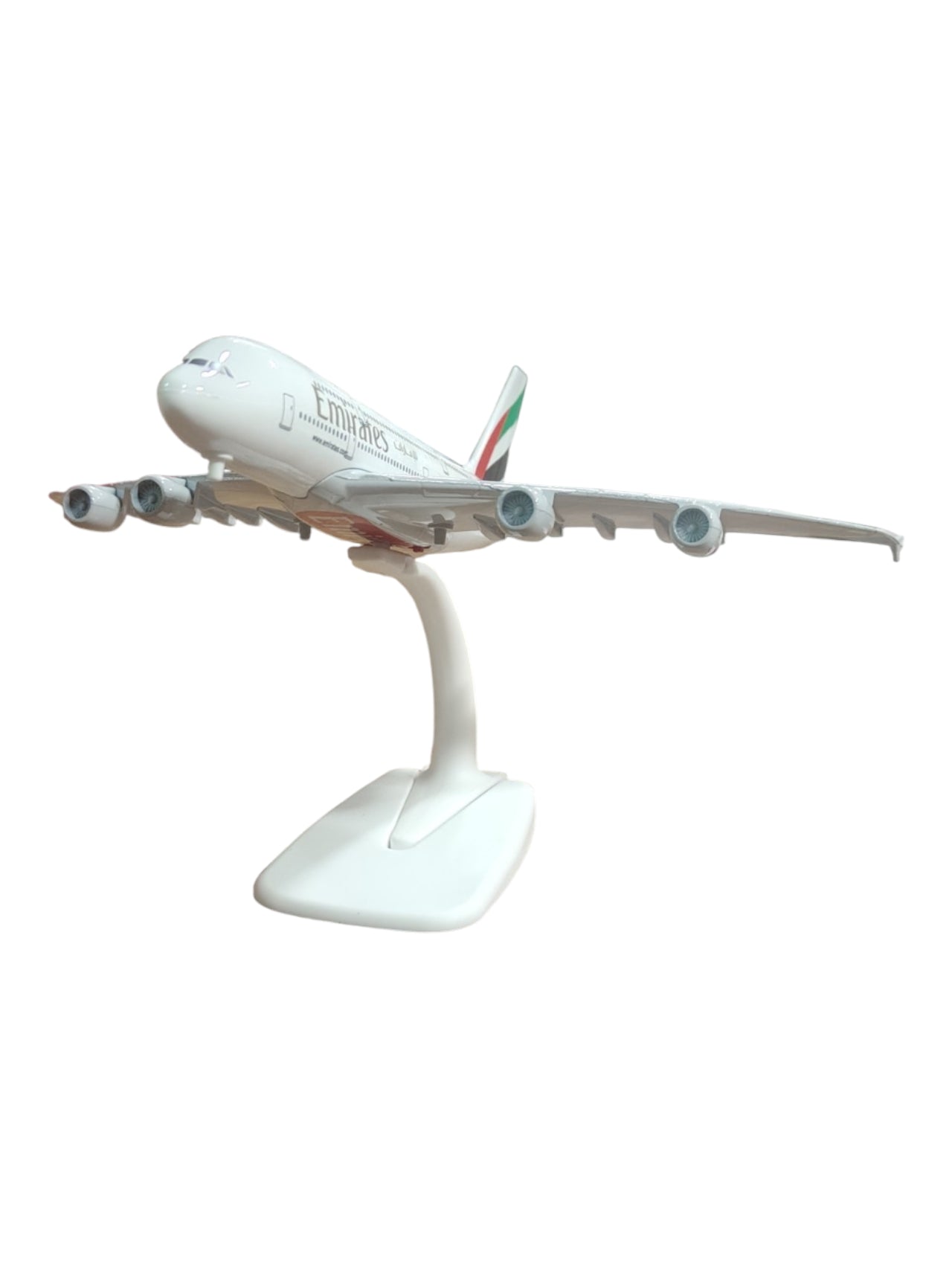 Aircraft 'Emirates Airbus A380 Resign Airplane Diecast Metal Display Stand With Landing Wheels 20cm Scale (No.301)