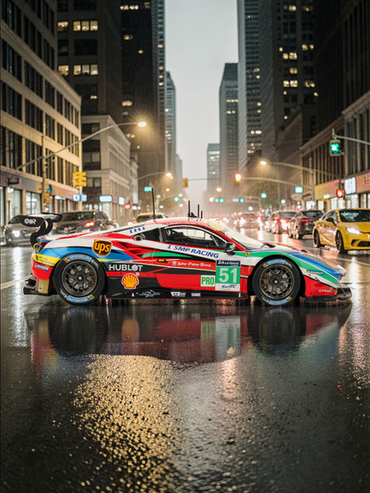 Tarmac works Ferrari 488 GTE Racing Diecast Model 1:64 Scale|Premium Collectible Car
