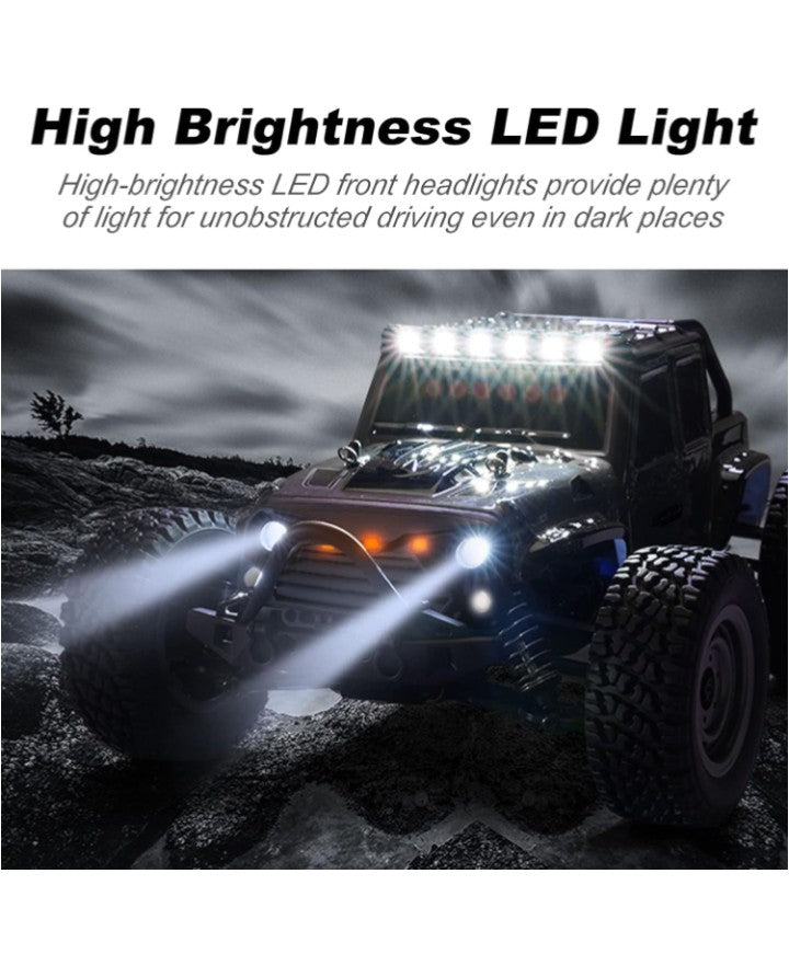 GANTRY 1:16 Scale RTR 4x4 RC Off-Road Racing Car – 2.4GHz High-Speed All-Terrain Vehicle with 7.4V Li-ion Battery, Magnetic Speed Motor, Shock Absorbers & Anti-Skid Tires Speed of 35 to 40 KM/H Remote control