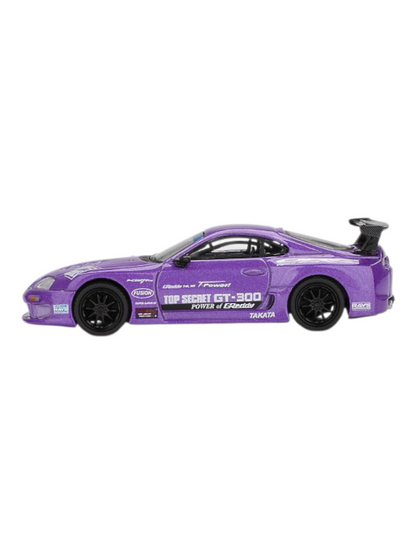 Mini GT Toyota Supra A80 (Top Secret GT-300 Purple) Code-1067 1:64 Scale