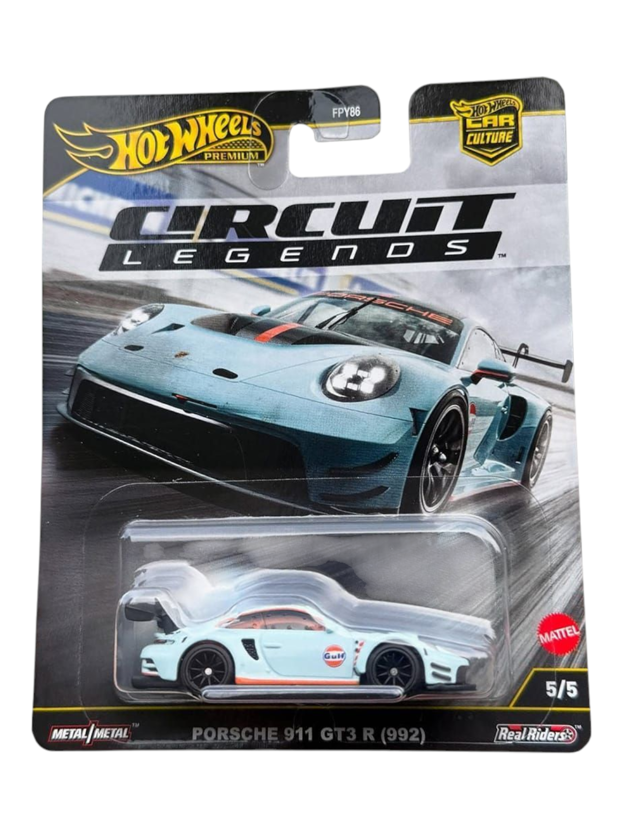 HotWheels Car Culture Circuit Legends Porsche 911 GT3 R (992) Imported Premium 1:64 Scale