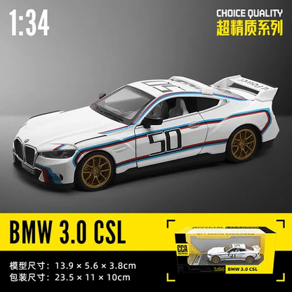 CCA 'BMW 3.0 CSL Diecast matel Door open Detailing the Car 1:42 Scale With Acrylic Protecter
