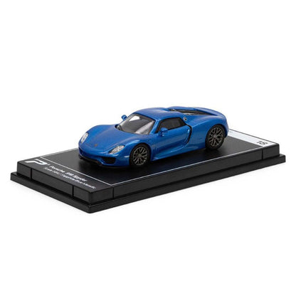 Postercars Hypercar League Collection Porsche 918 Spyder 1:64 Scale / Sapphire Blue Metallic (No 18 )
