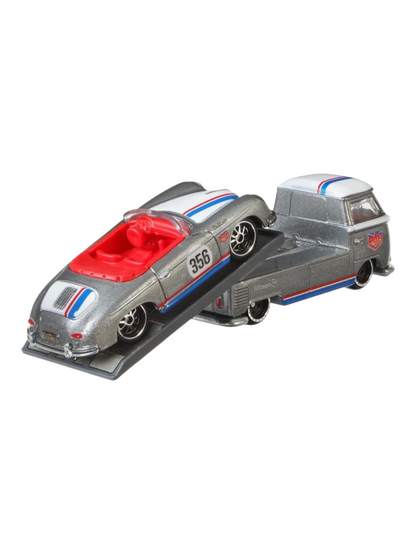 HotWheels Car Culture Team Transport Porsche 356 Speedster Volkswagen Transporter T1 Pickup #1 Imported 1:64 Scale