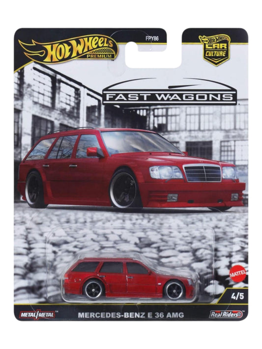 HotWheels Car Culture Fast Wagons Mercedes benz E 36 Amg Imported Premium 1:64 Scale