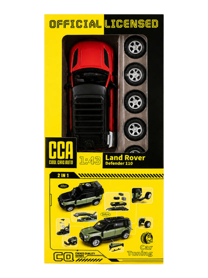 CCA Official Licensed Land Rover Defender 110 Diecast Model Car 1:43 Scale with Car Tuning Kit
