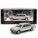 Mercedes-Benz W123 Silver 1:64 Scale Die-Cast Model Car – Classic Luxury Sedan