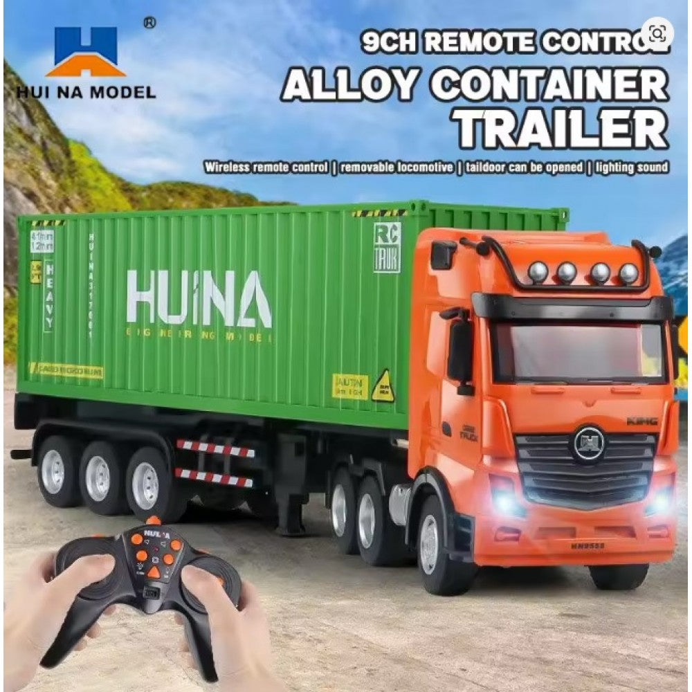 Huina Toys 1317 RC Remote Control Truck Detachable Container Trailer Rechargeable Battery USB Charging Cable Play Time: 20–30 minutes Charging Time: 2–3 hours 1:18 Scale
