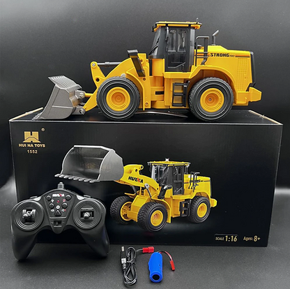 Huina Toys 1552 RC Loader 11 Function 1.87kg Remote control Power Rechargeable battery 3.7V 900mAh Play Time More Than 30 Minutes 2.4Gh 1:16 Scale USB Charger .