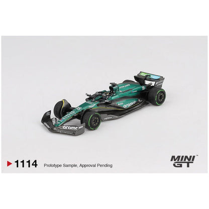 Mini GT Aston Martin AMR24 #18 2024 F1 Canadian GP Lance Stroll (No.1114) 1:64 Scale