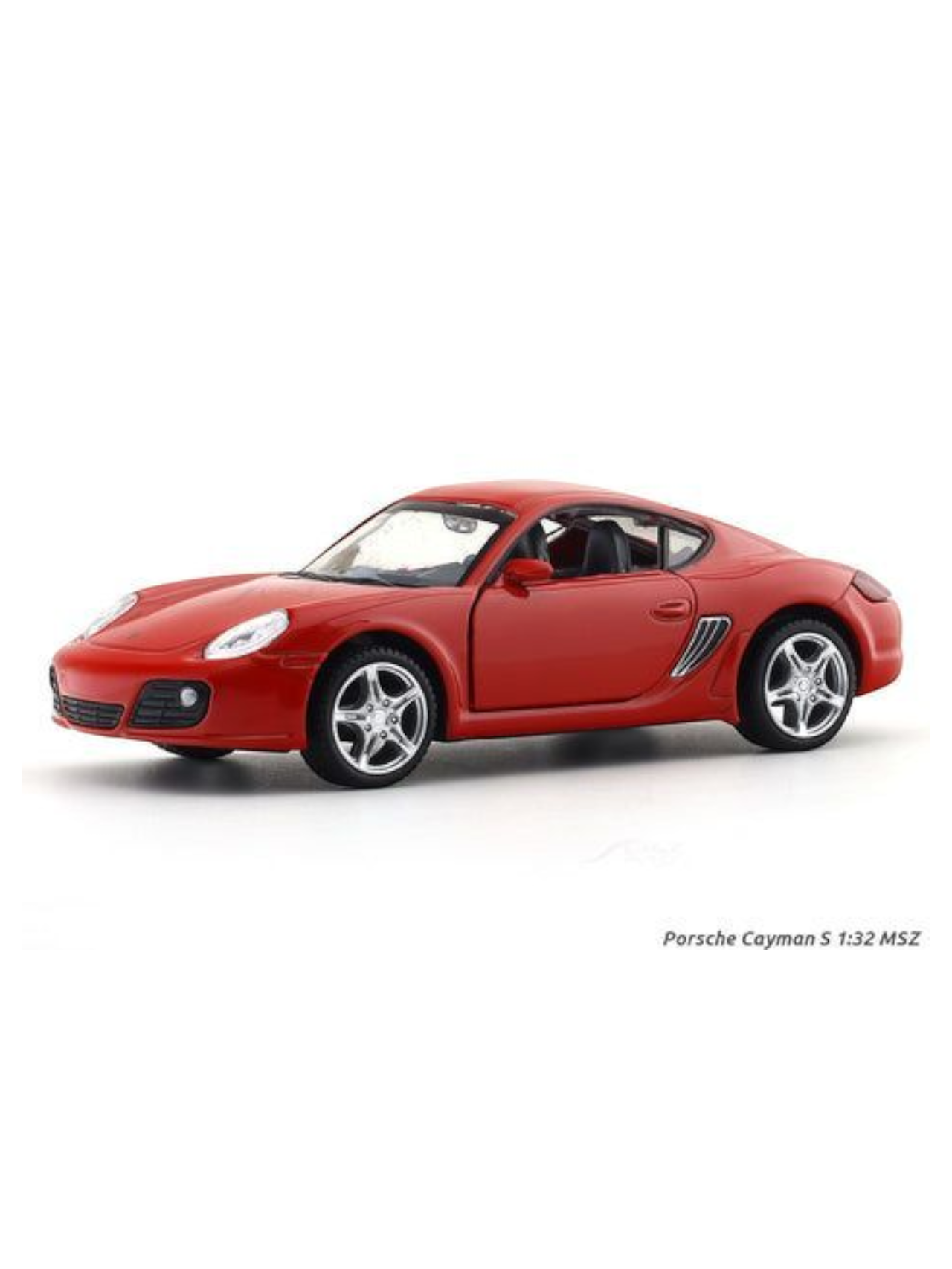 Porsche Cayman S Red 1:32 MSZ licensed pullback diecast Scale Model car