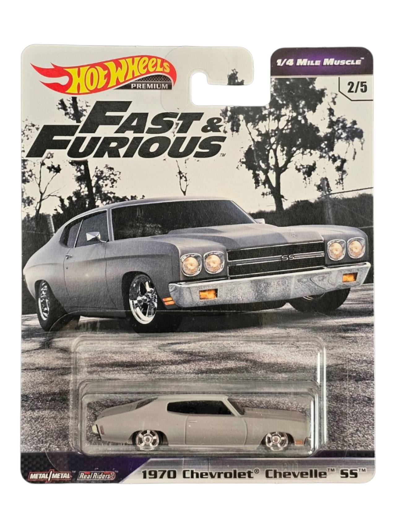HotWheels Fast and Furious 1/4 Mile Muscle 1970 Chevrolet Chevelle SS Imported Premium 1:64 Scale
