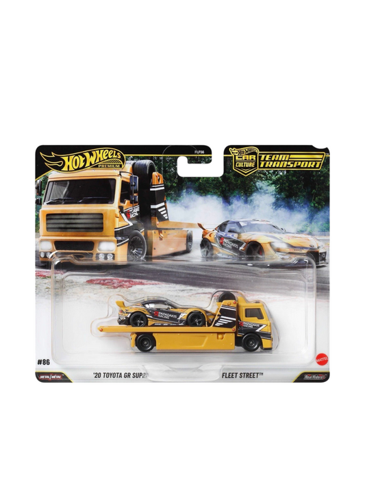 Hotwheels premium '20 toyota gt supra fleet Street team transport #86