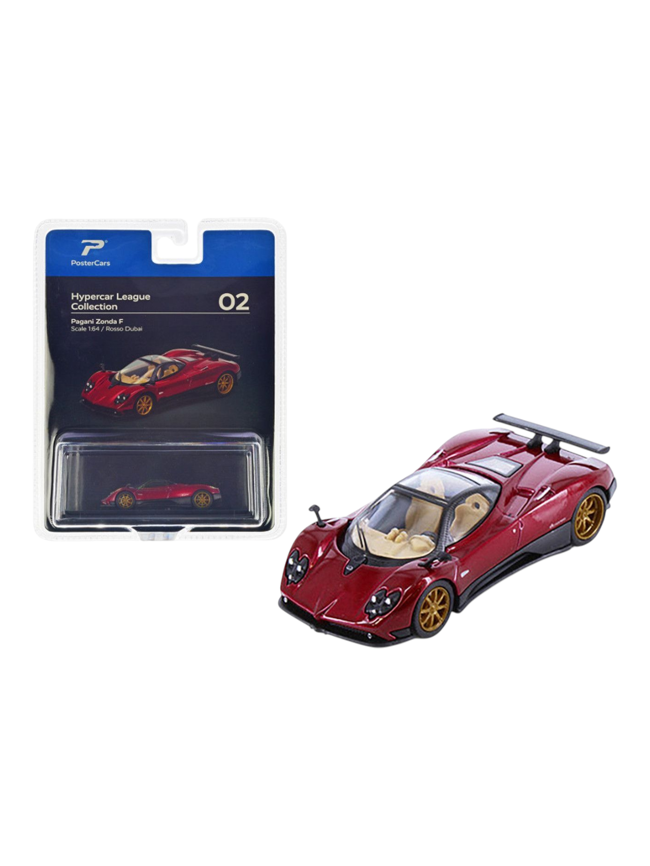 PosterCars Hypercar League Collection Pagani Zonda F 1:64 Scale