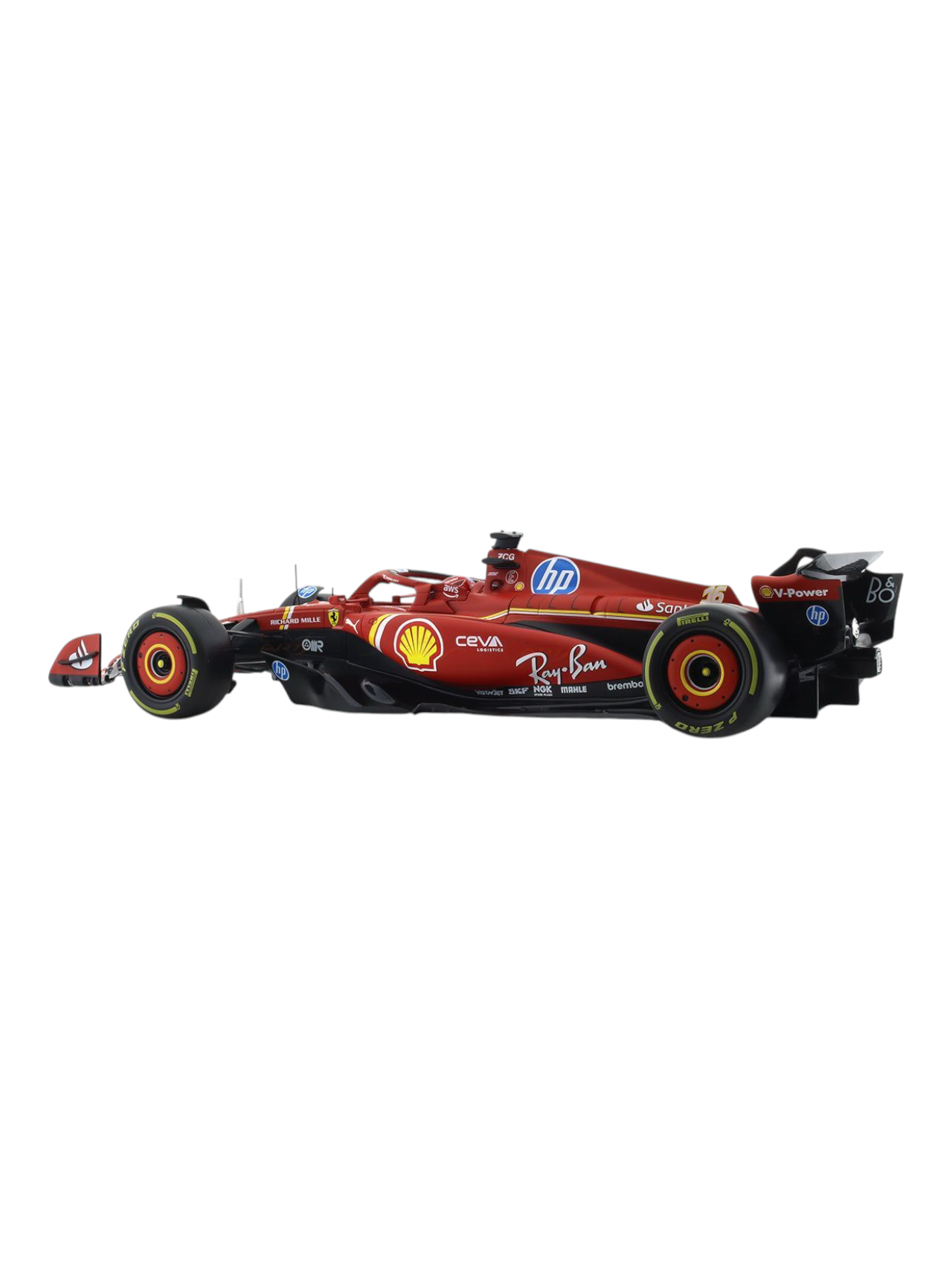 Bburago Formula 1 (F1) Ferrari SF-24 No 16 Charles Leclerc 1:18 Scale Diecast