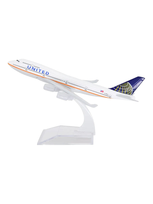 Aircraft Model Boeing B747 400 United Airline Metal Airplane Model 16cm ( code 127A)