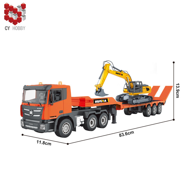 HUINA R/C Engineering Vehicle 9-Function RC Construction Truck & Excavator | Premium 1:18 Scale Model 1319