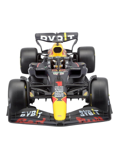 Bburago Formula 1 (F1) Oracle Redbull Winner Abu Dhabi Grand Prix 2022 Max Verstappen 1:24 Scale ( Acrylic case damage car mint condition)