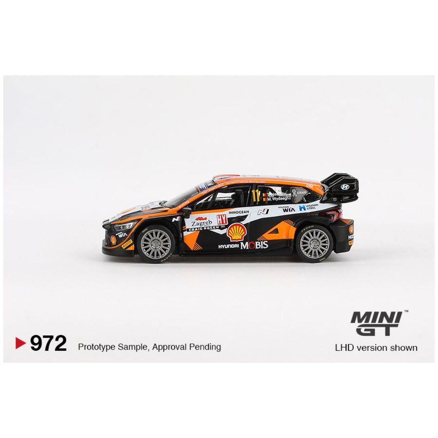 Mini GT #972: Hyundai i20 N Rally1 #11 2023 Rally Croatia Power Stage Winner 1:64 Scale