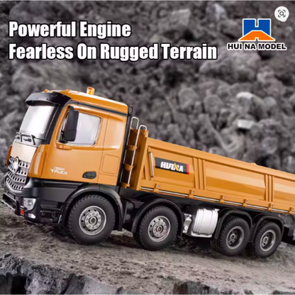 HUINA 1536 1:14 RC Alloy Dump Truck – 12 Functions Remote Control Engineering Construction Vehicle truck can easily carry up to 6000 grams (6 kg)
