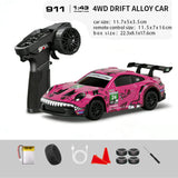 Hstar D43-01Q 4WD Alloy Drift RC Car – 911 Style, Full Proportional Control, Gyro, Dual-Speed, LED Lights & Type-C Charging 1:43 Scale (RC) Remote Control
