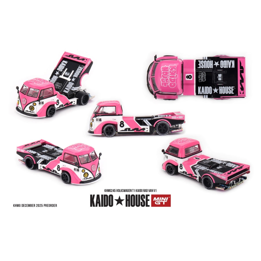 Mini GT Kaido House No.245: Volkswagen T1 Kaido RadvanV1
Regular 1:64 Scale Diecast Model