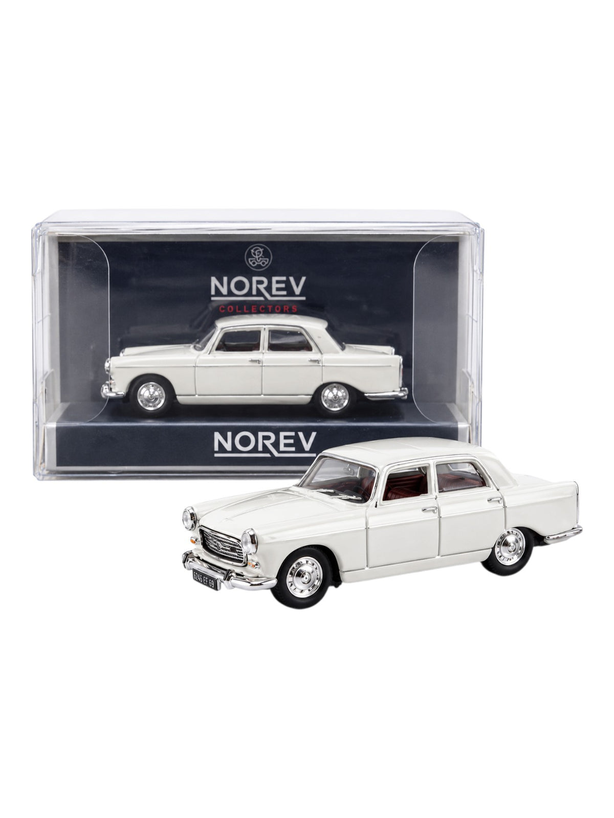 NOREV "Peugeot 404 1968 Courchevel White 474447 Code UV1 1:87 Scale