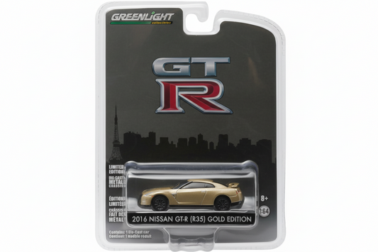 Greenlight GTR 2016 Nissan GT-R (R35) Gold Edition 1:64 Scale