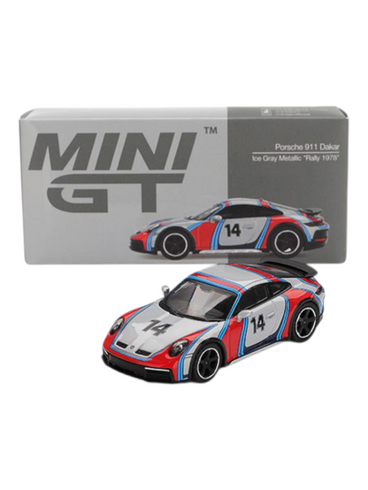 Mini GT Porsche 911 Dakar (Ice Gray Metallic "Rally 1978") Code-964 1:64 Scale