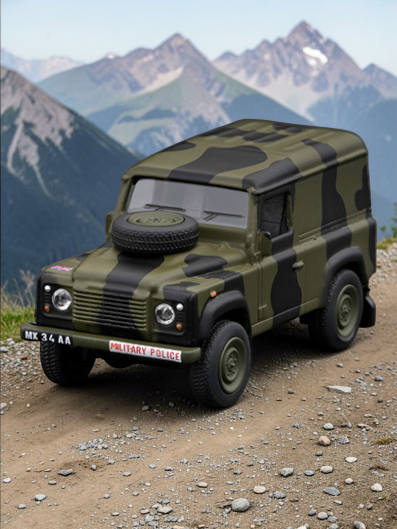 TARMAC Works Land Rover defender Royal Military Police Diecast Model 1:64 Scale