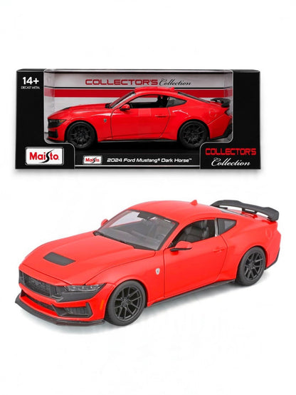 Maisto 2024 Ford Mustang Dark Horse 1:24 Die-Cast Model Car with Acrylic Case | Collector's Collection