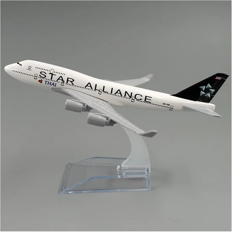 Aircraft Model Star Alliance, Avión De Aleación De Modelo Airplane B747, HS-TGW 16cm (code 130)