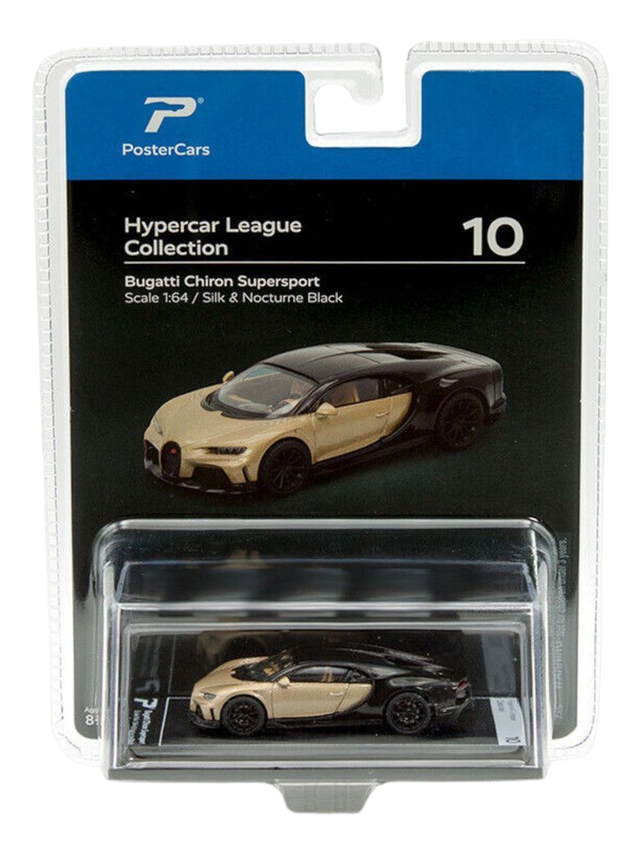 PosterCars Hypercar League Collection Bugatti Chiron Supersport 1:64 Scale