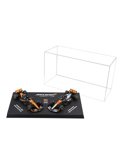 Bburago (18-58019P) Mclaren Formula 1 Team No.81 Oscar Plastri Australian Gp-2025 / British Gp-2025 Mclaren MCL39 Diecast Model Acrylic Protecter 1:64 Scale