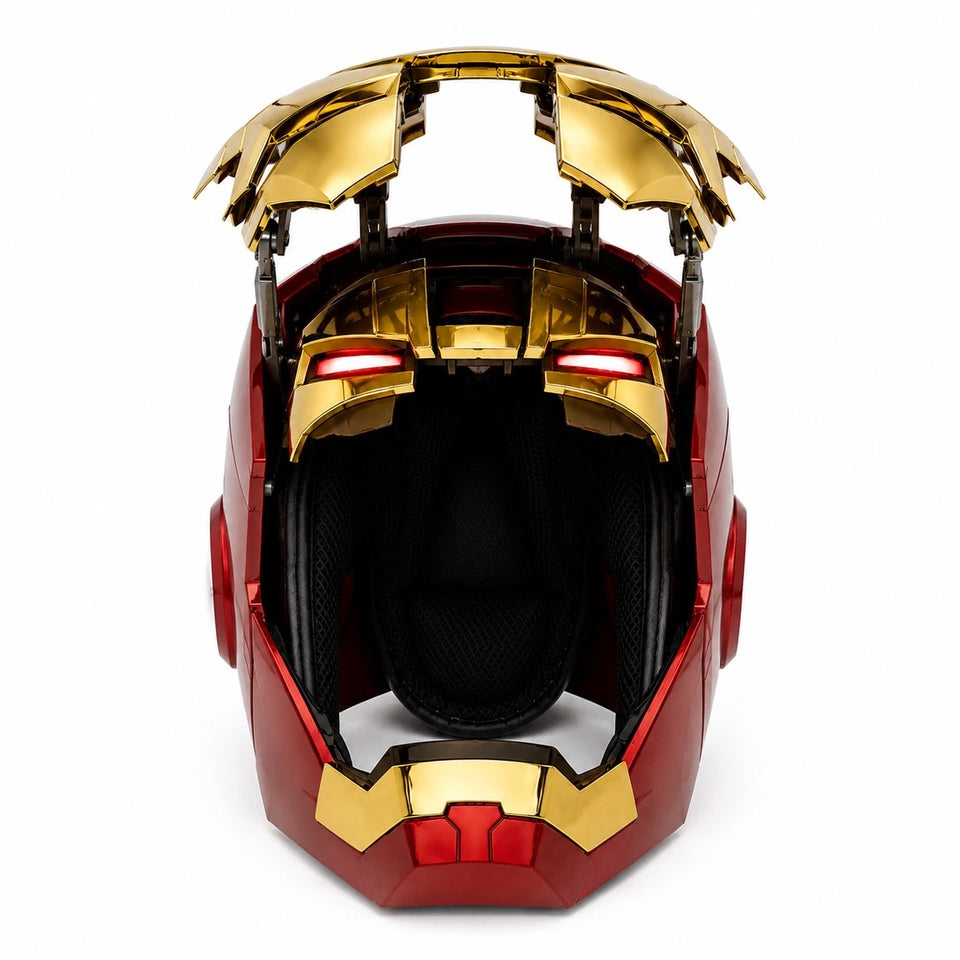 Iron Man Electronic Helmet Premium LED Illuminated Eyes , voice Control Operation If Included, Bettery/ Power