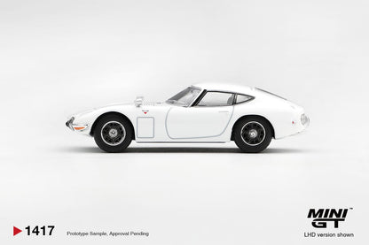 PRE-ORDER Mini GT. 1417 TOYOTA 2000GT PEGASUS WHITE Diecast Model Box / Blister (Eta-Feb 2027)